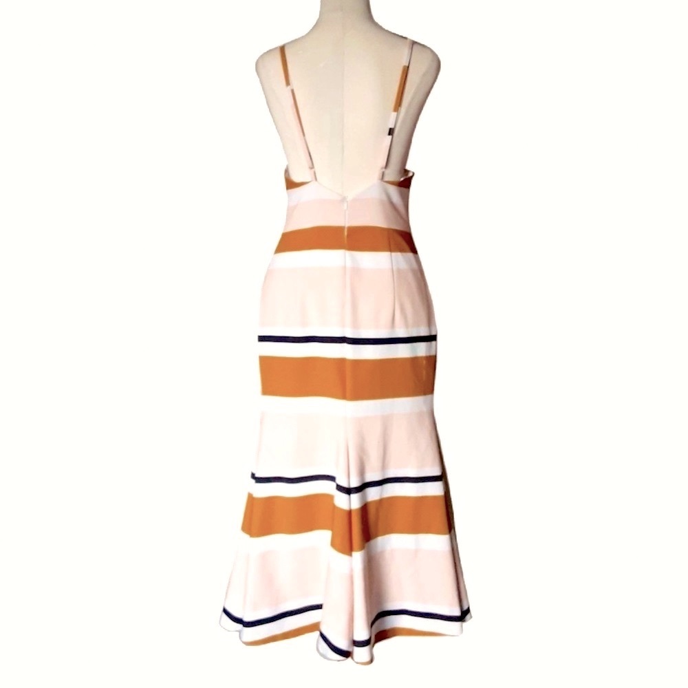 PASDUCHAS Striped Fit and Flared Midi Dress - Picture 2 of 9